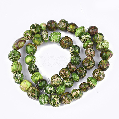 Natural Imperial Jasper Beads Strands G-S355-09B-1