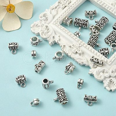 25Pcs 5 Style Tibetan Style Alloy Hanger Links TIBE-YW0001-41-1
