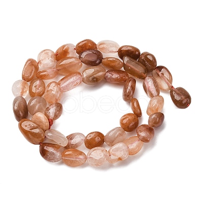 Natural Red Rabbit Fur Rutilated Quartz Beads Strands G-K395-A03-02-1