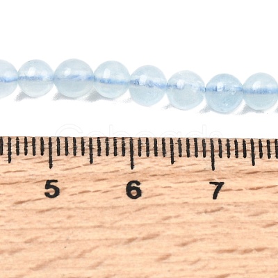 Natural Aquamarine Beads Strands G-G344-A08-4mm-1
