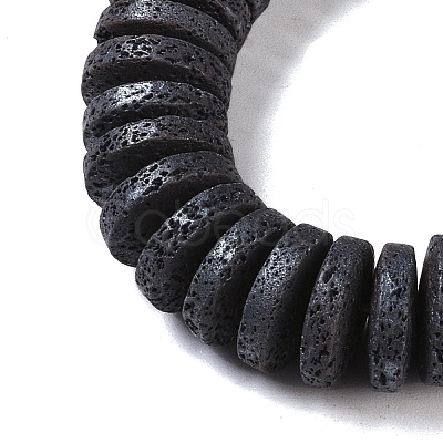 Frosted Natural Lava Rock Beads Strands G-E618-07-1