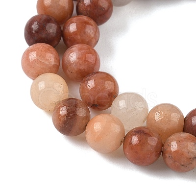 Natural Pink Aventurine Beads Strands G-P257-05-6mm-1