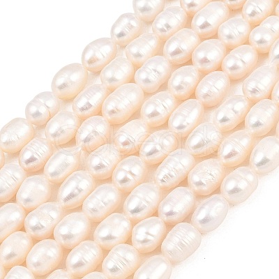 Natural Cultured Freshwater Pearl Beads Strands PEAR-D003-01D-07-1