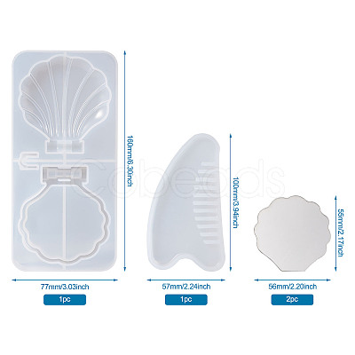 DIY Comb & Mirror Silicone Molds Sets DIY-TA0008-44-1