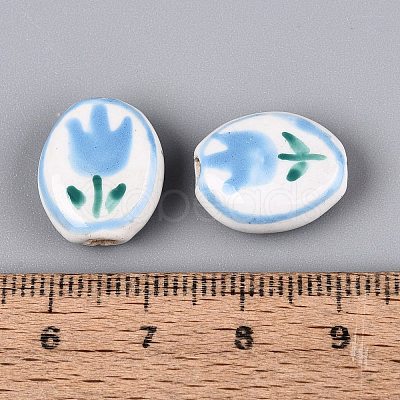 Handmade Porcelain Beads PORC-N013-10C-1