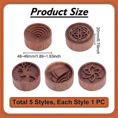 5Pcs 5 Styles Column Wood Aromatherapy Diffuser DIY-UN0008-23-1