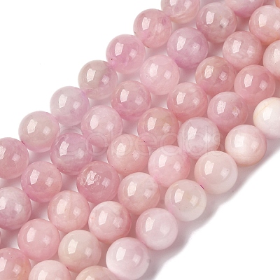 Round Natural Kunzite Beads Strands G-K068-27-8mm-1