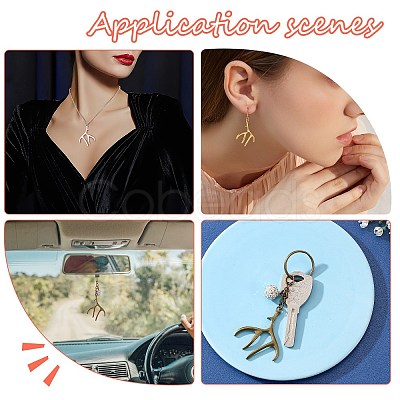 DIY Antler Shape Earring Making Kit DIY-SZ0009-11-1