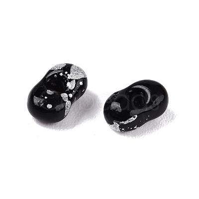 Picasso Spray Painted Glass Seed Beads SEED-T006-04-37-1