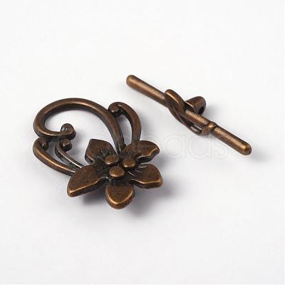 Tibetan Style Toggle Clasps X-MLF0677Y-NF-1