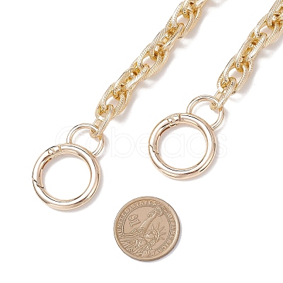 2Pcs 2 Styles Aluminium Textured Rope Chain Bag Decorative Chains FIND-JF00161-1