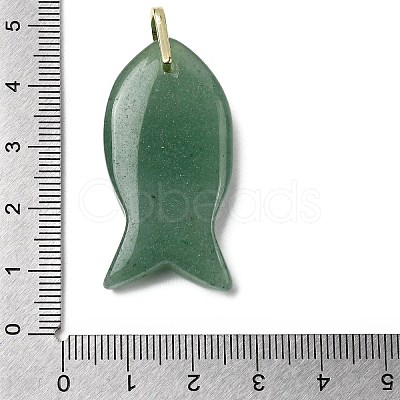 Natural Green Aventurine Pendants KK-D021-05C-G-1