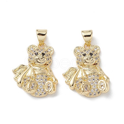 Brass Micro Pave Cubic Zirconia Pendants KK-M240-16F-1