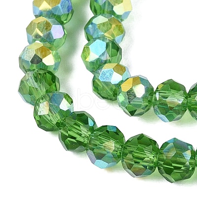 AB Color Plated Transparent Glass Rondelle Beads Strands EGLA-T029-4mm-10M-1