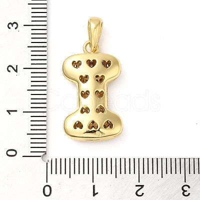 Brass Micro Pave Cubic Zirconia Pendants KK-E061-03G-09-1