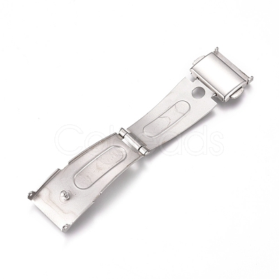 Tarnish Resistant 201 Stainless Steel Watch Band Clasps STAS-D173-01B-1