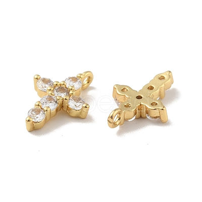 Brass Micro Pave Cubic Zirconia Pendants X-KK-B059-18G-1