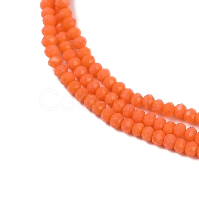 Opaque Solid Color Glass Bead Strands GLAA-F078-A03-1