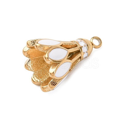 304 Stainless Steel Enamel Pendants STAS-B112-01G-04-1