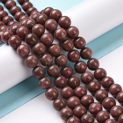 Natural Rhodonite Round Bead Strands G-J302-10-10mm-1