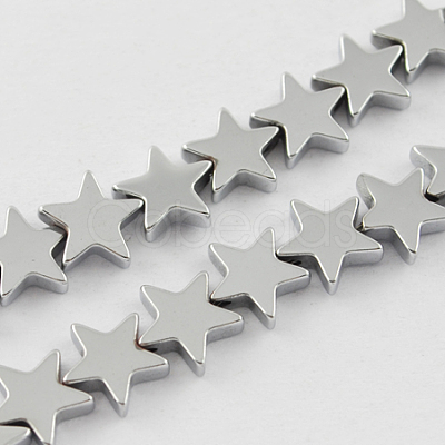 Non-magnetic Synthetic Hematite Beads Strands X-G-Q887-6x6mm-7-1