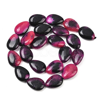 Two Tone Natural White Jade Beads Strands G-Z105-B01-01G-1