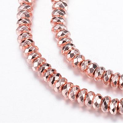 Electroplate Non-magnetic Synthetic Hematite Bead Strands G-Q465-14RG-1