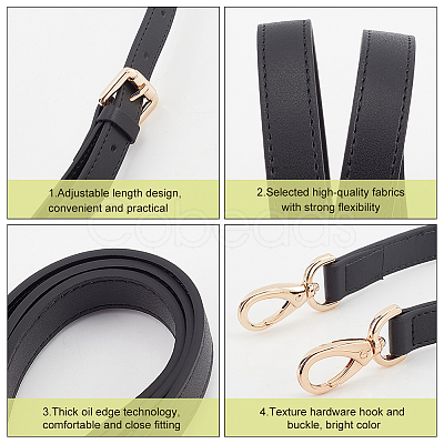 PU Imitation Leather Adjustable Bag Straps AJEW-WH0347-65B-1