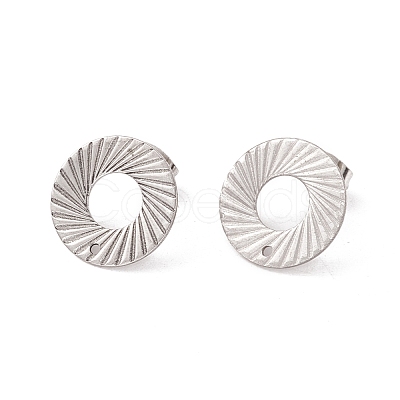 Non-Tarnish 201 Stainless Steel Stud Earring Findings STAS-G266-07P-1