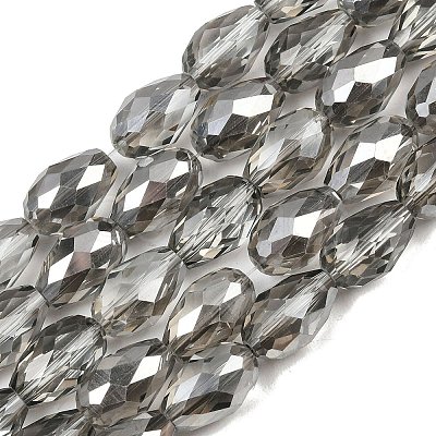 Electroplate Glass Beads Strands X-EGLA-D015-15x10mm-34-1