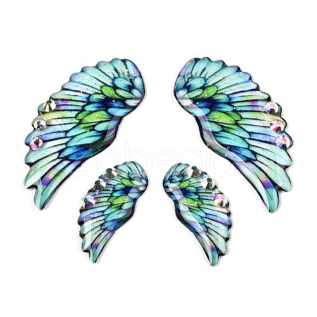 Epoxy Resin Wing Pendants FIND-N005-64C-1