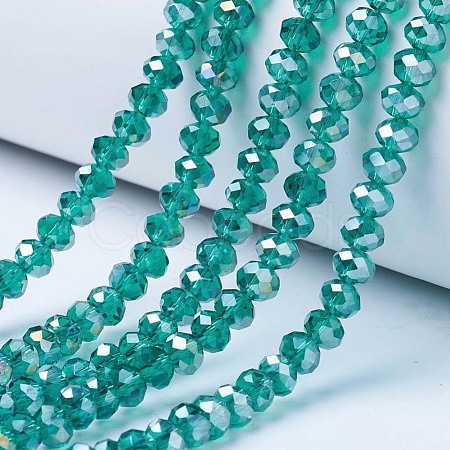 Electroplate Glass Beads Strands EGLA-A034-T8mm-B04-1