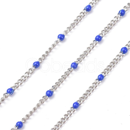 304 Stainless Steel Enamel Curb Chains CHS-P013-01P-09-1