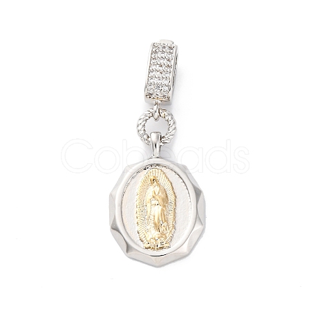 Brass Micro Pave Cubic Zirconia Pendants KK-S510-45GP-03-1