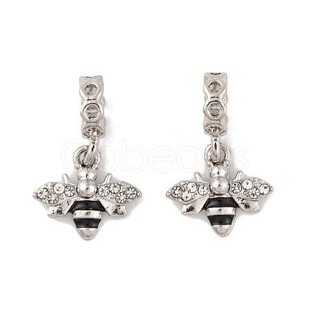 Rack Plating Alloy Crystal Rhinestone European Dangle Charms FIND-C055-26P-1