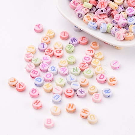 Initial Acrylic Beads X-PL085-1