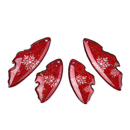 Christmas Theme Epoxy Resin Pendants X1-RESI-TAC0021-99A-1