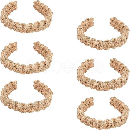 Knitting Jute Cord Curtain Tiebacks AJEW-WH0235-19-1