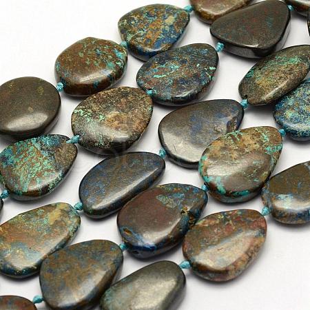 Natural Chrysocolla Beads Strands G-G695-04-1