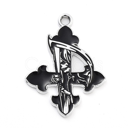 Halloween Alloy Enamel Pendants FIND-M019-01D-1