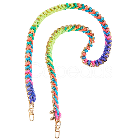 Acrylic Cable Chain & Polyester Braided Cord Bag Straps FIND-WH20033-020KCG-D-1