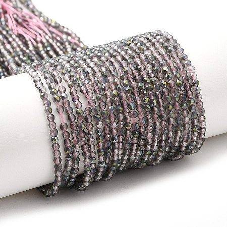 Transparent Electroplate Glass Beads Strands LS-GLAA-H021-01A-HP02-1