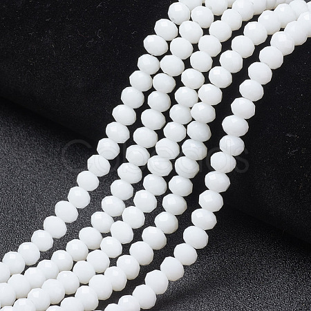 Opaque Solid Color Glass Beads Strands EGLA-A034-P4mm-D01-1