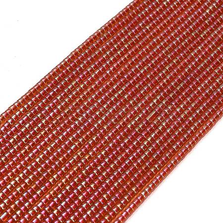 Electroplate Glass Beads Strands GL-CBAA615-01J-1