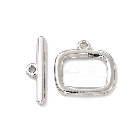 Non-Tarnish 304 Stainless Steel Toggle Clasps STAS-F290-02P-1