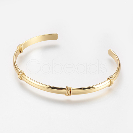 Brass Cuff Bangles X-BJEW-K153-02E-1