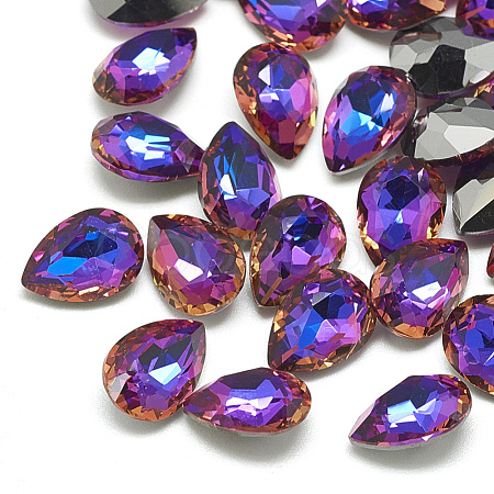 DIY Pointed Back K9 Glass Rhinestone Cabochons RGLA-T052-7x10mm-04-1