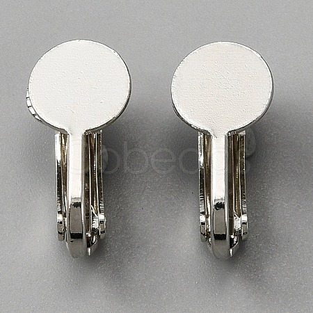 Brass Clip on Earring Findings LS-KK-WH0047-67P-1