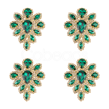 Teardrop Shape Alloy Rhinestone Appliques FIND-FG0002-19B-1