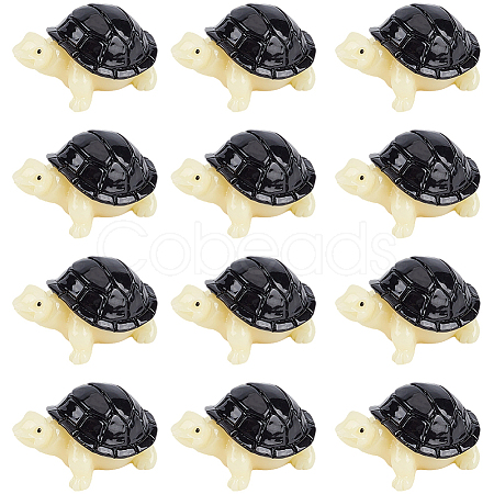 12Pcs Resin 3D Animal Ornaments AJEW-SP0002-14-1